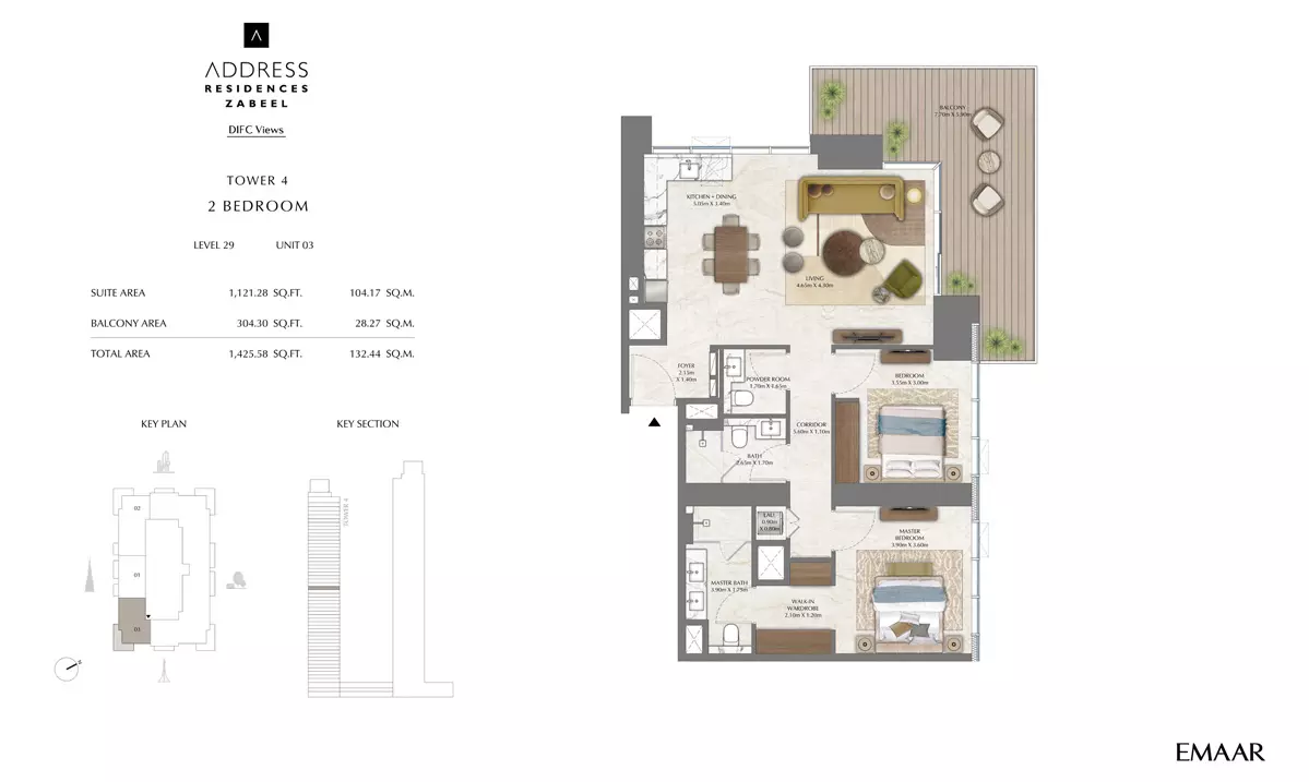 Address Residences Zabeel Unit 3, 2 beds
