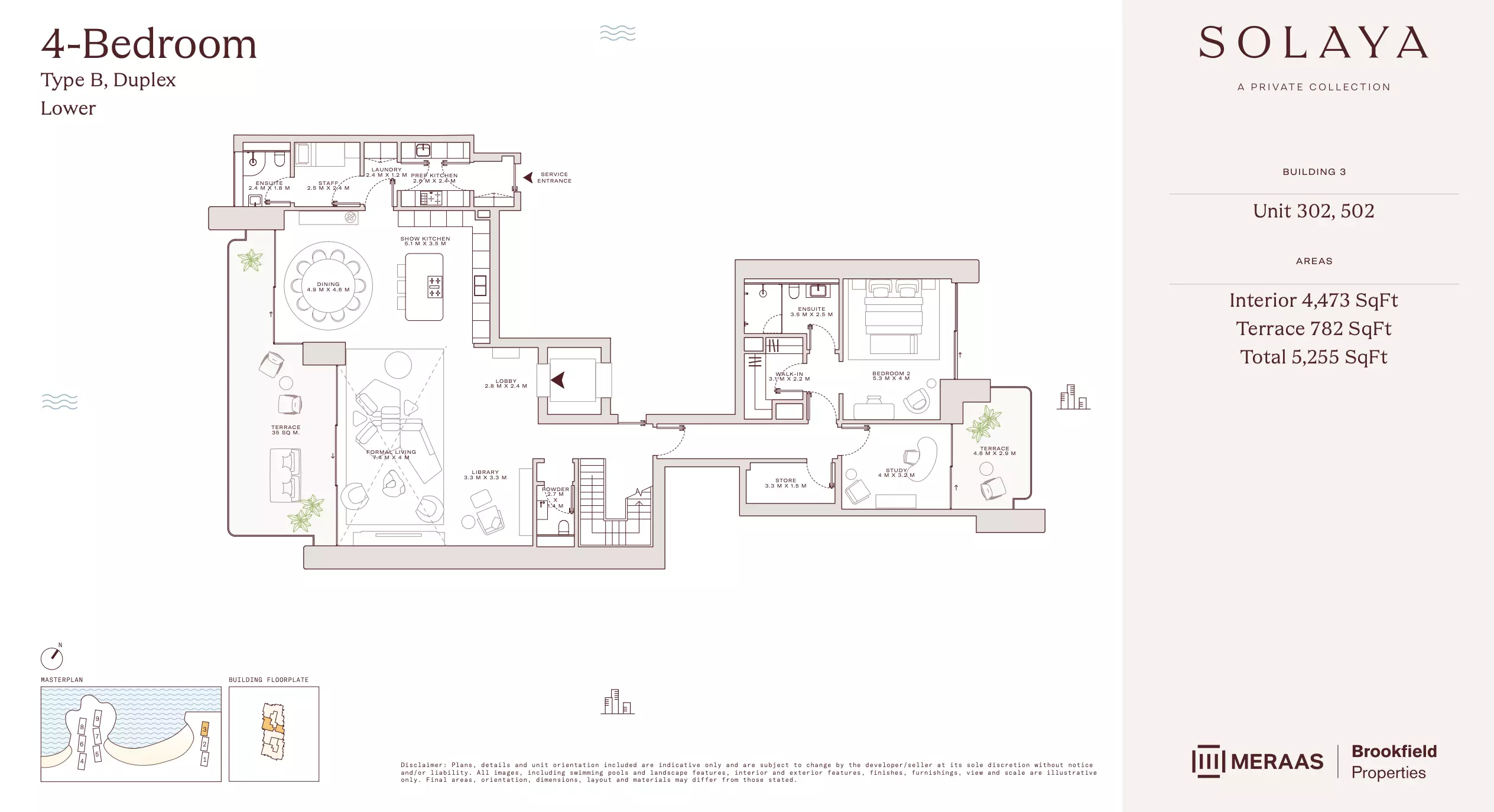 Solaya 1,2 and 3 Type B DU - T3, 4 beds
