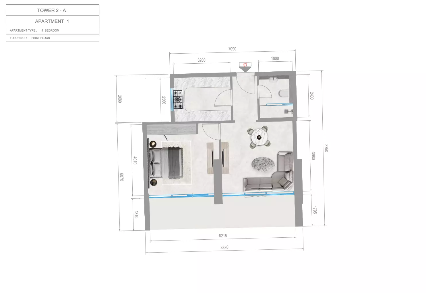 صورة مخطط ارضية الوحدة