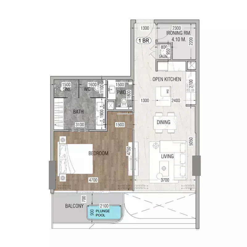 صورة مخطط ارضية الوحدة