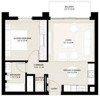 Park Field Type 1.4, 1 bed