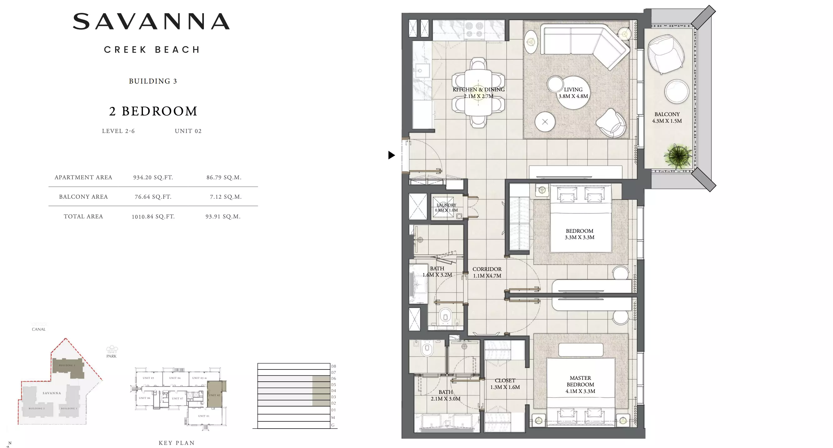 Savanna Level 2-6 - Unit 02, 2 beds