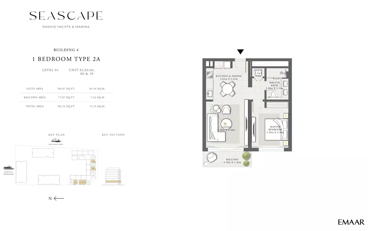 Seascape B4-Type 2A, Level 01, 1 bed