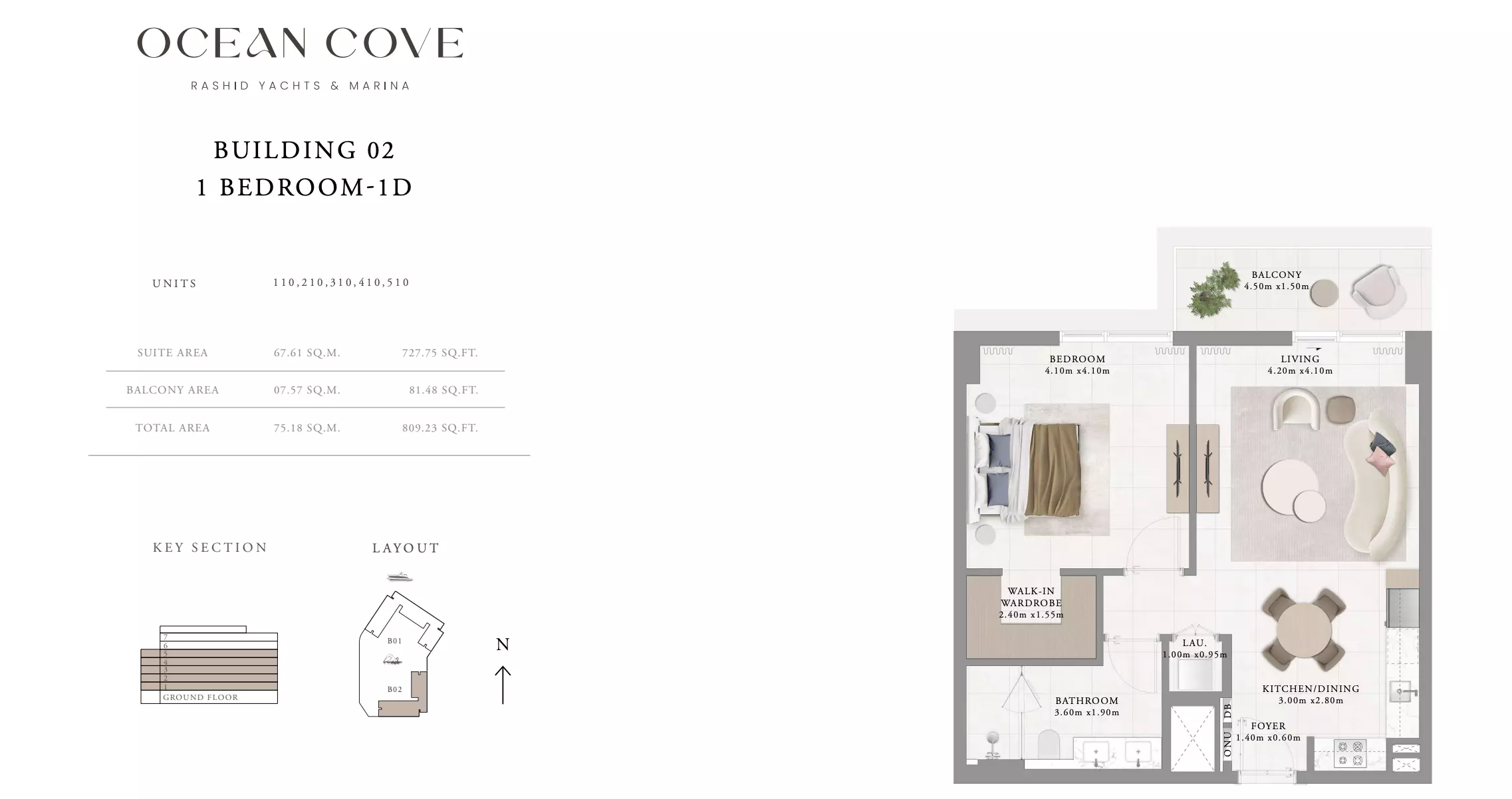 Ocean Cove Type 6-Building 2, 1 bed