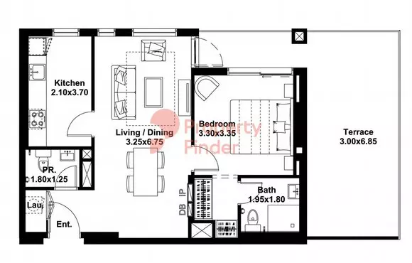 Midtown Noor Type-D1 Level-1, 1 bed