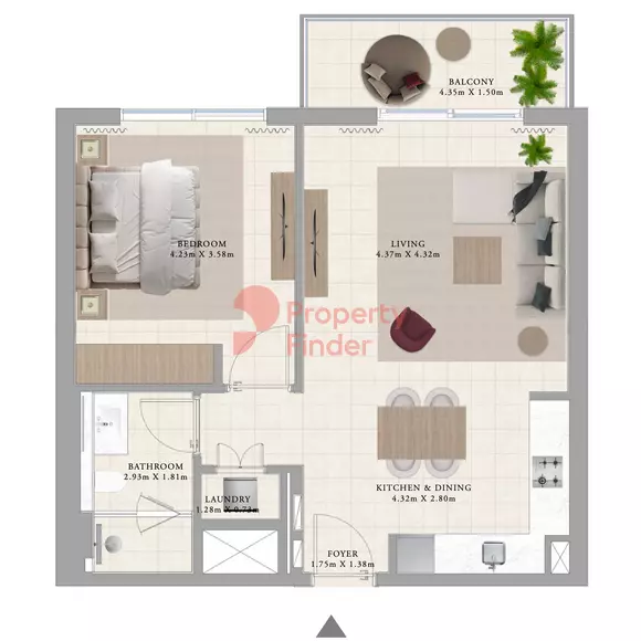 Club Drive Type 1B Building B, 1 bed