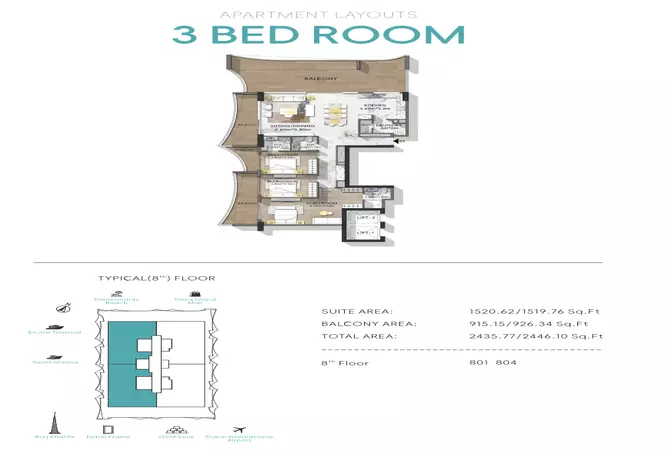 Nautis Residences — 3BR floor plan