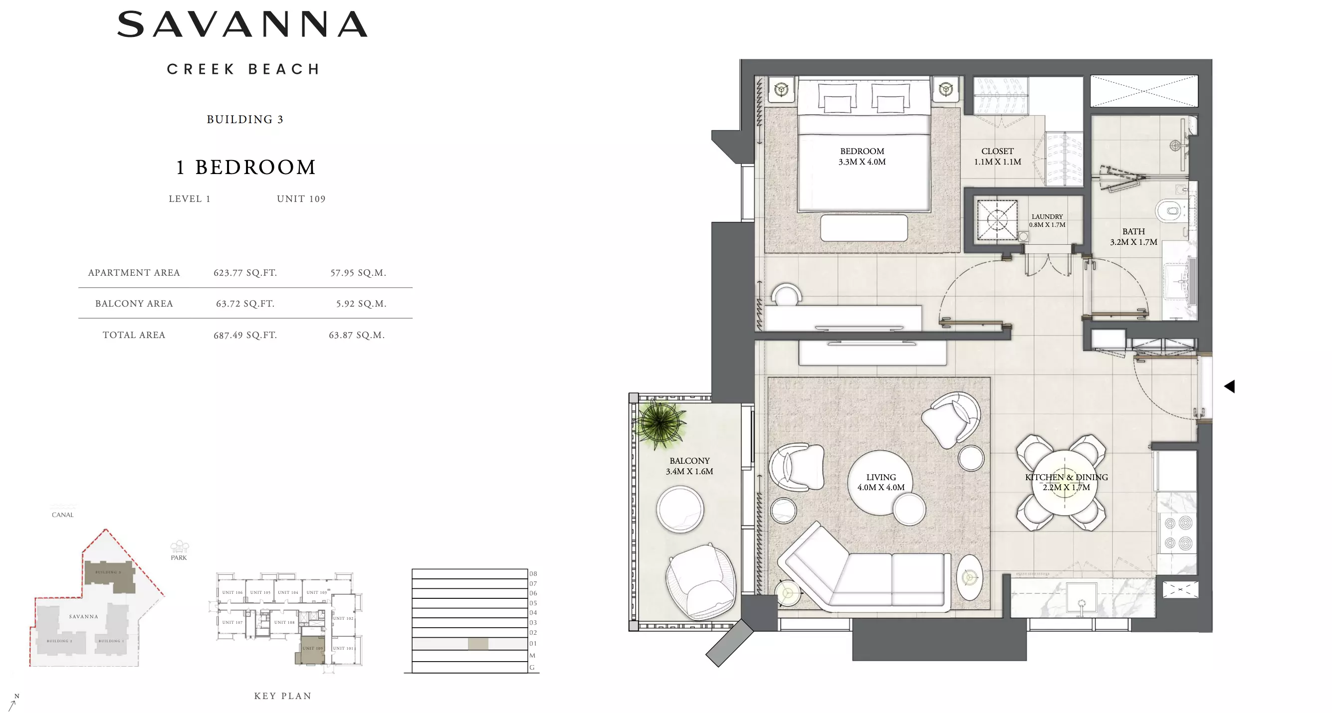 Savanna Level 1 - Unit 109, 1 bed