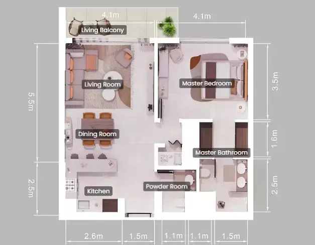 Unit floor plan image