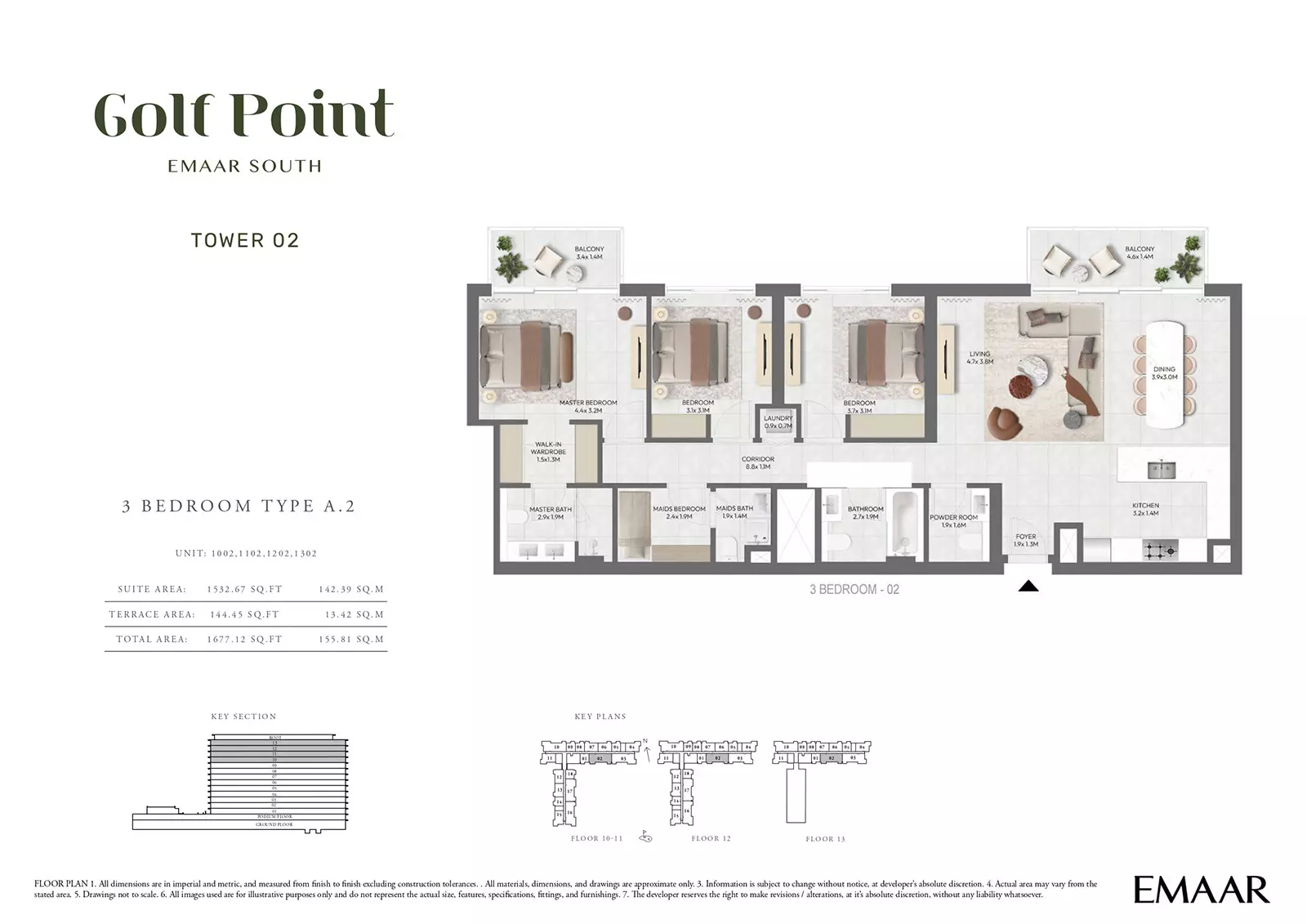 Golf Point Tower 2 - Type A - 2, 3 beds