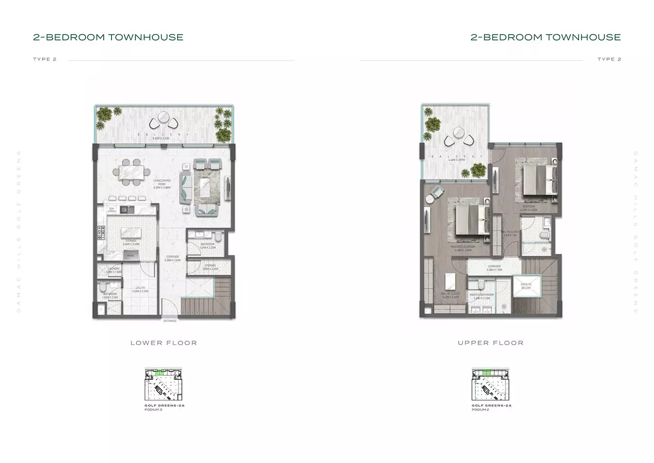 Golf Greens Type 2, 2 beds