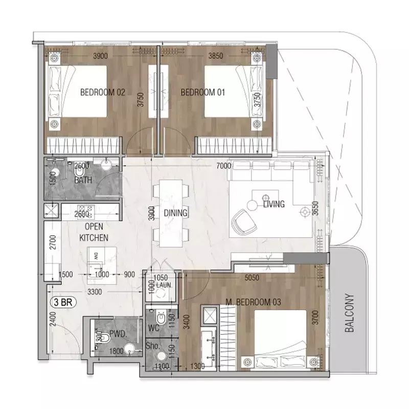 صورة مخطط ارضية الوحدة