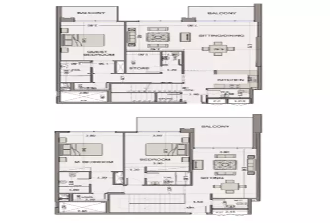 Sea View Residence Club House — 3BR floor plan
