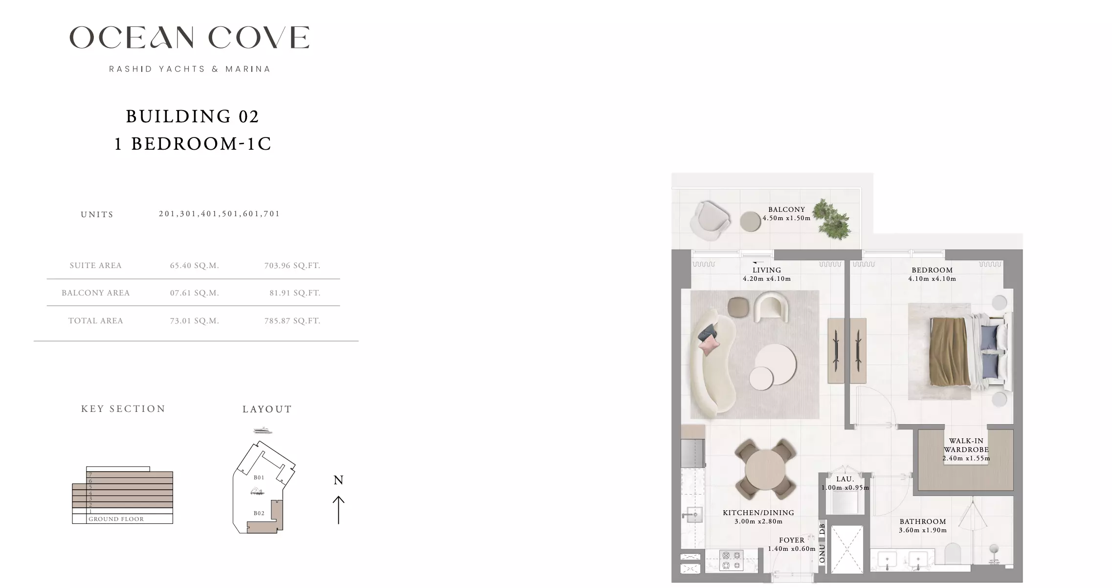Ocean Cove Type 4-Building 2, 1 bed