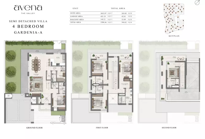 The Valley - Avena — 4BR floor plan