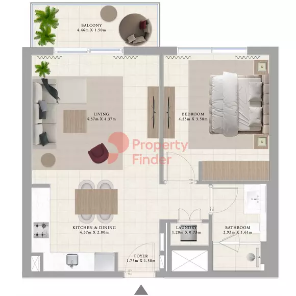 Club Drive Type 1A Building B, 1 bed