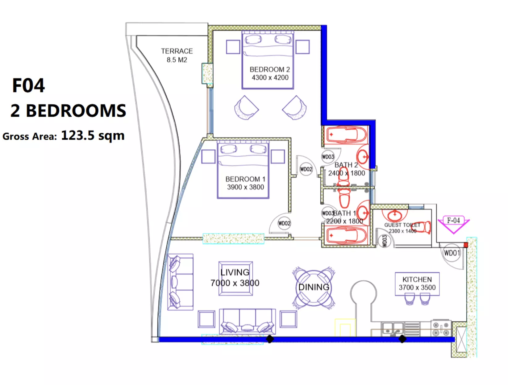 Unit floor plan image