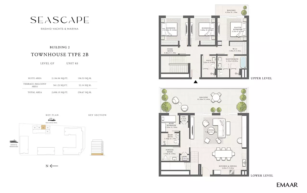 Seascape B2-Type 2B, Level GF, Unit 03, 3 beds