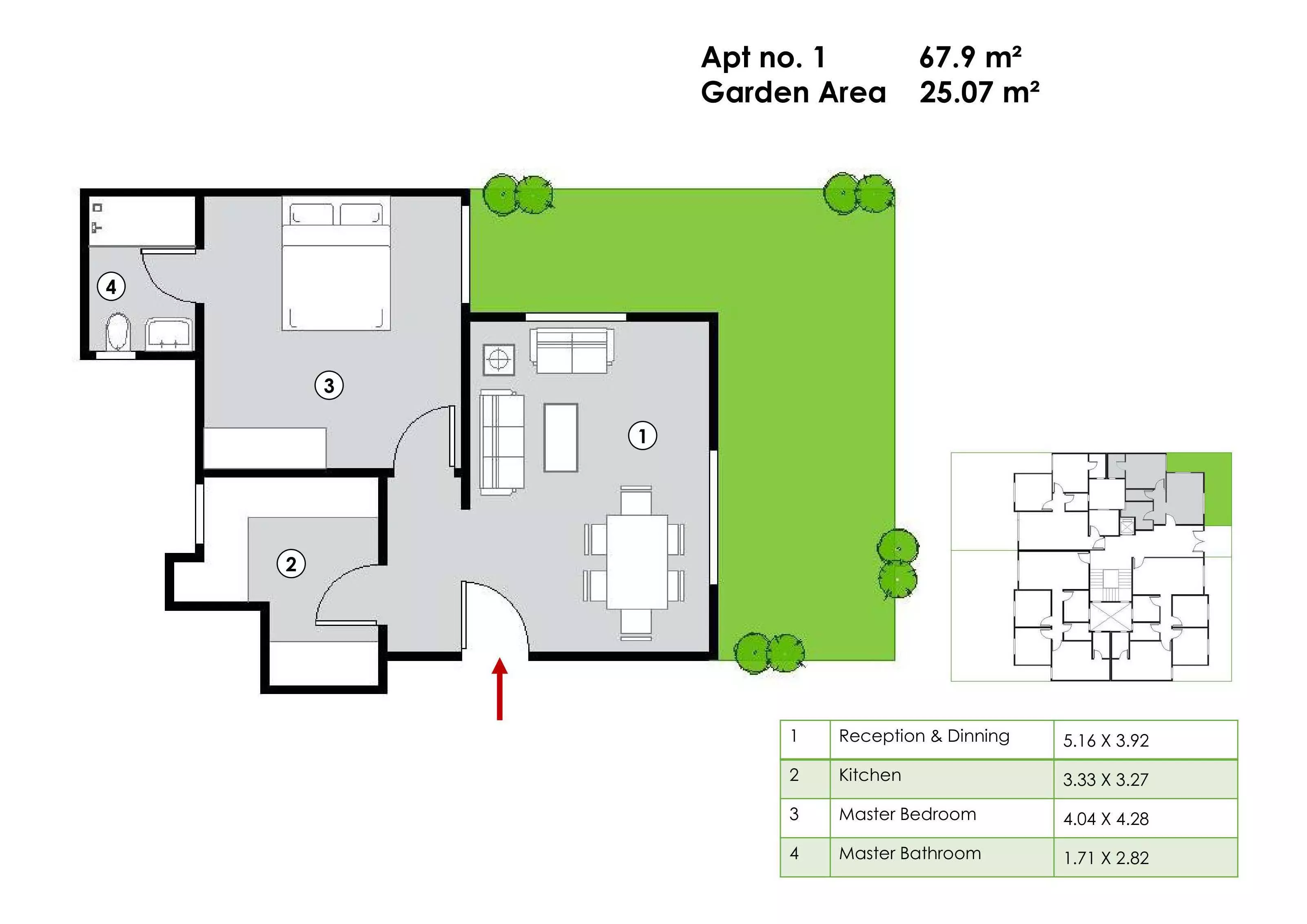 صورة مخطط ارضية الوحدة