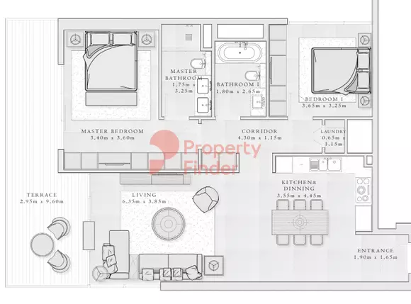 Sirdhana B3-Type7 Level 02-06, 2 beds
