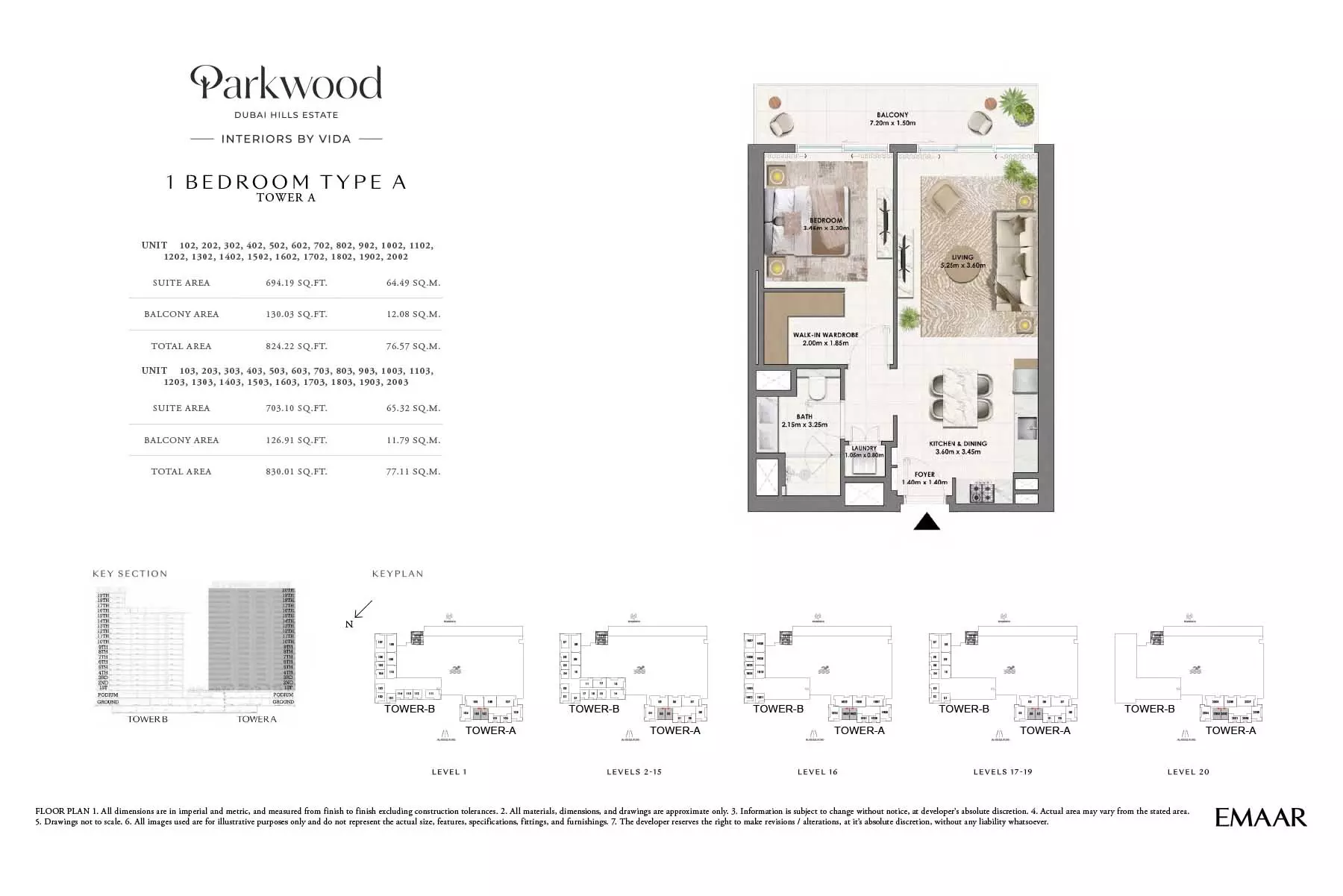 Parkwood — 1BR floor plan