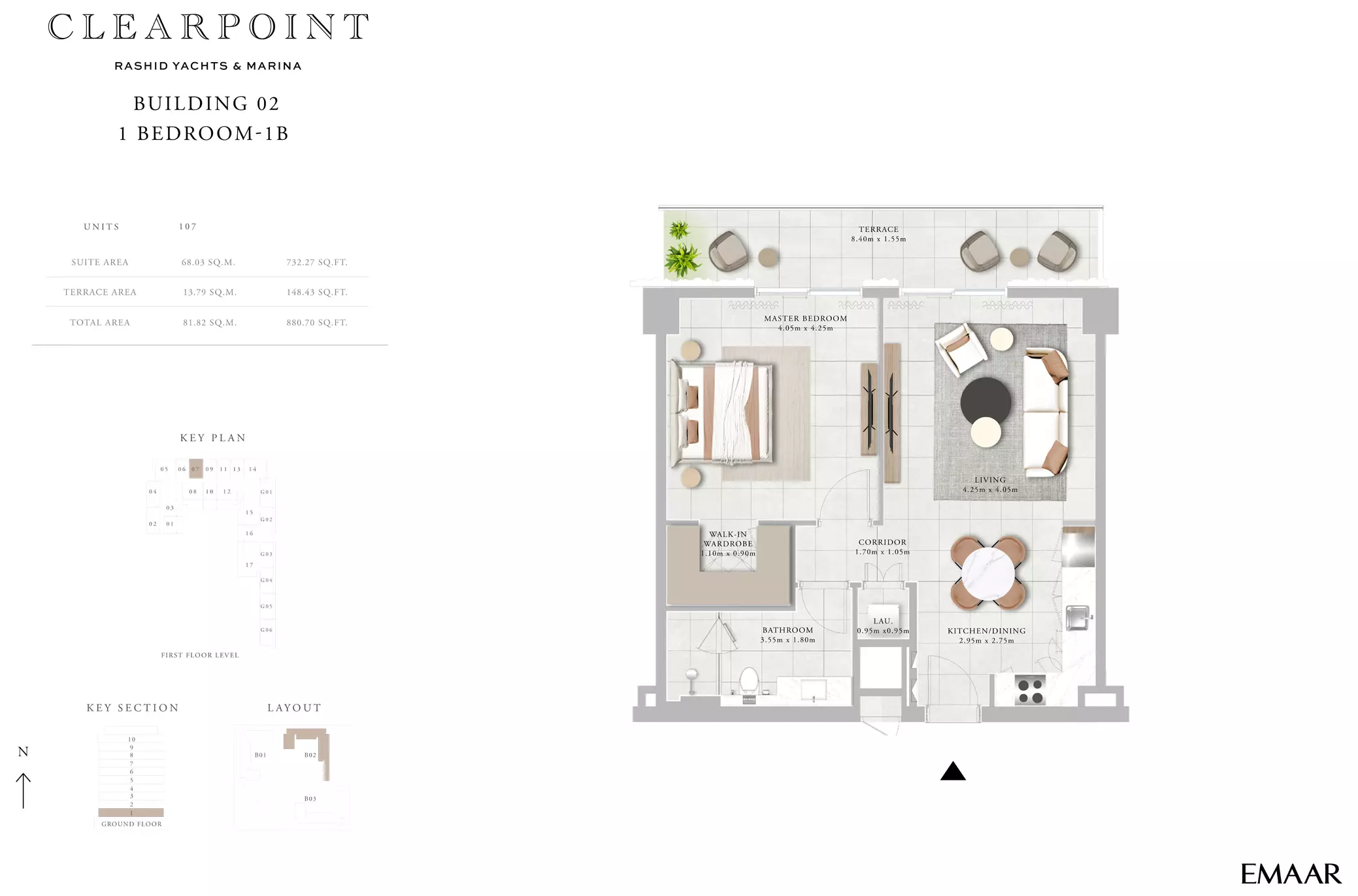 Clearpoint Building 2 _ Type 1B, 1 bed