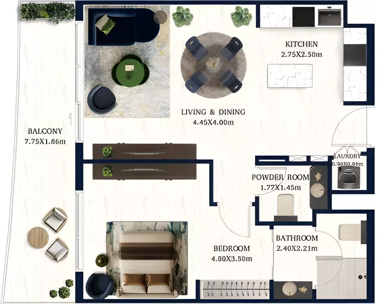 صورة مخطط ارضية الوحدة