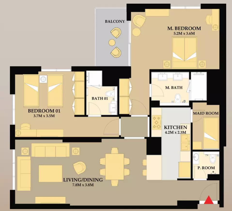 صورة مخطط ارضية الوحدة