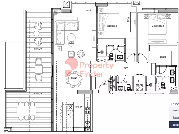 Kensington Waters — 2BR floor plan