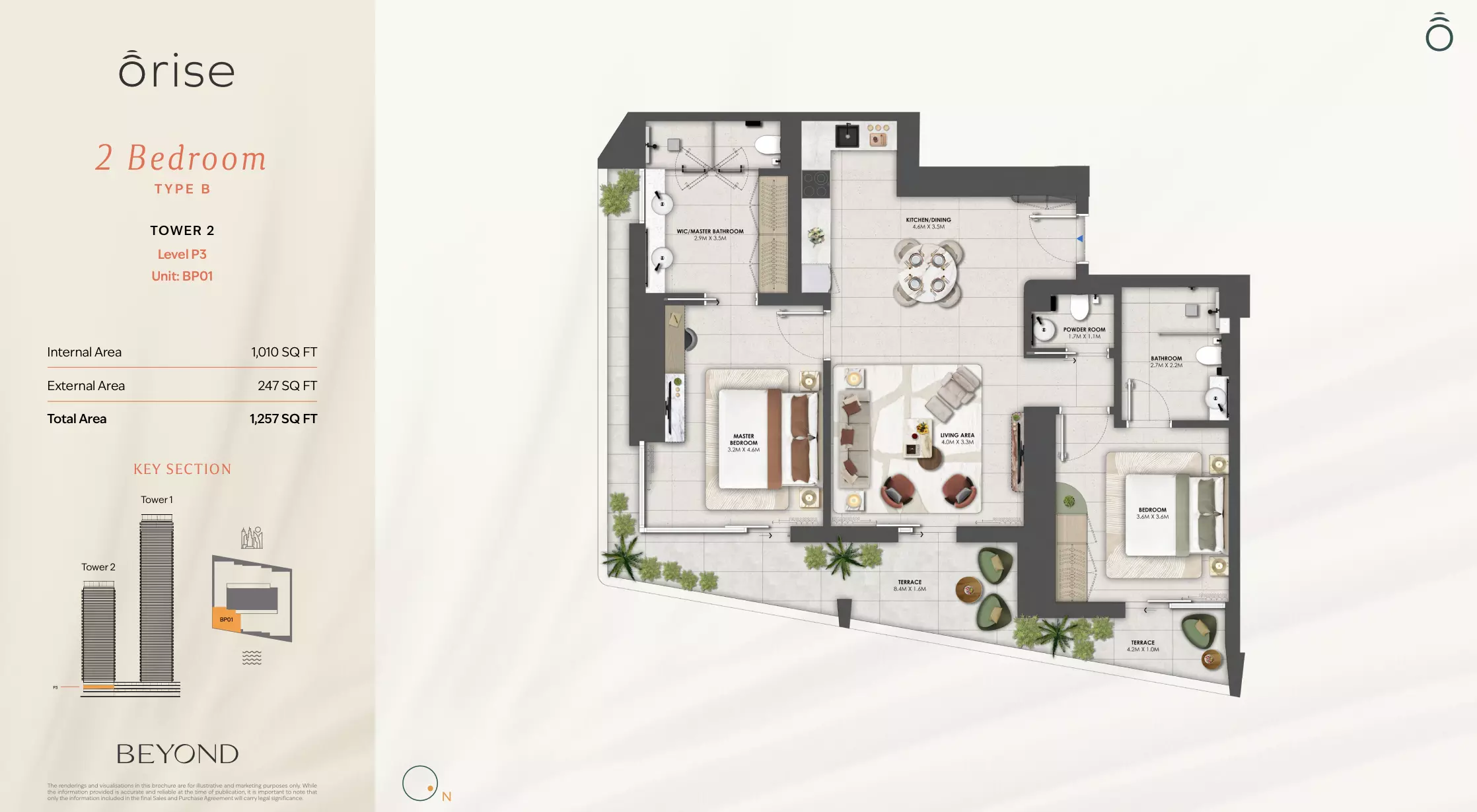 Orise by Beyond Type B - T2 - Level P3, 2 beds