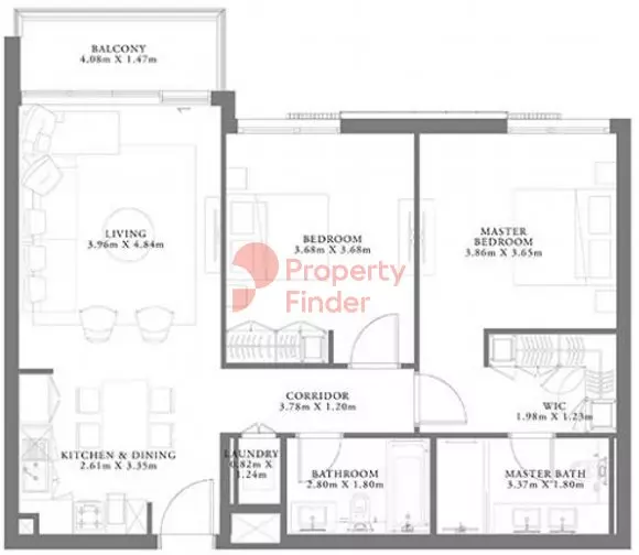 Seagate Type 6 Building 3 Unit 3 Level 2-6, 2 beds