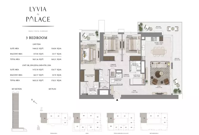 Lyvia By Palace — 3BR floor plan