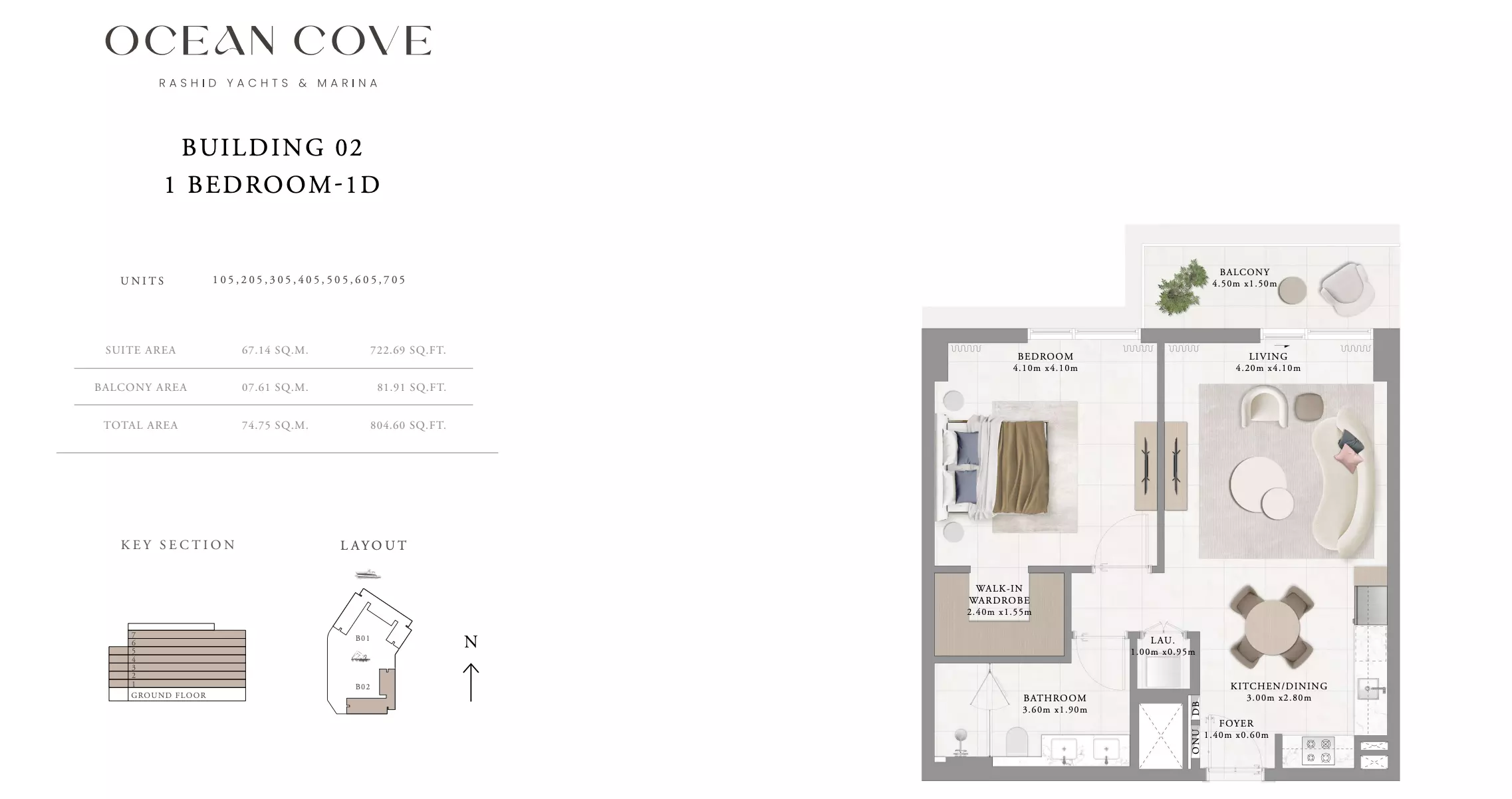 Ocean Cove Type 5-Building 2, 1 bed