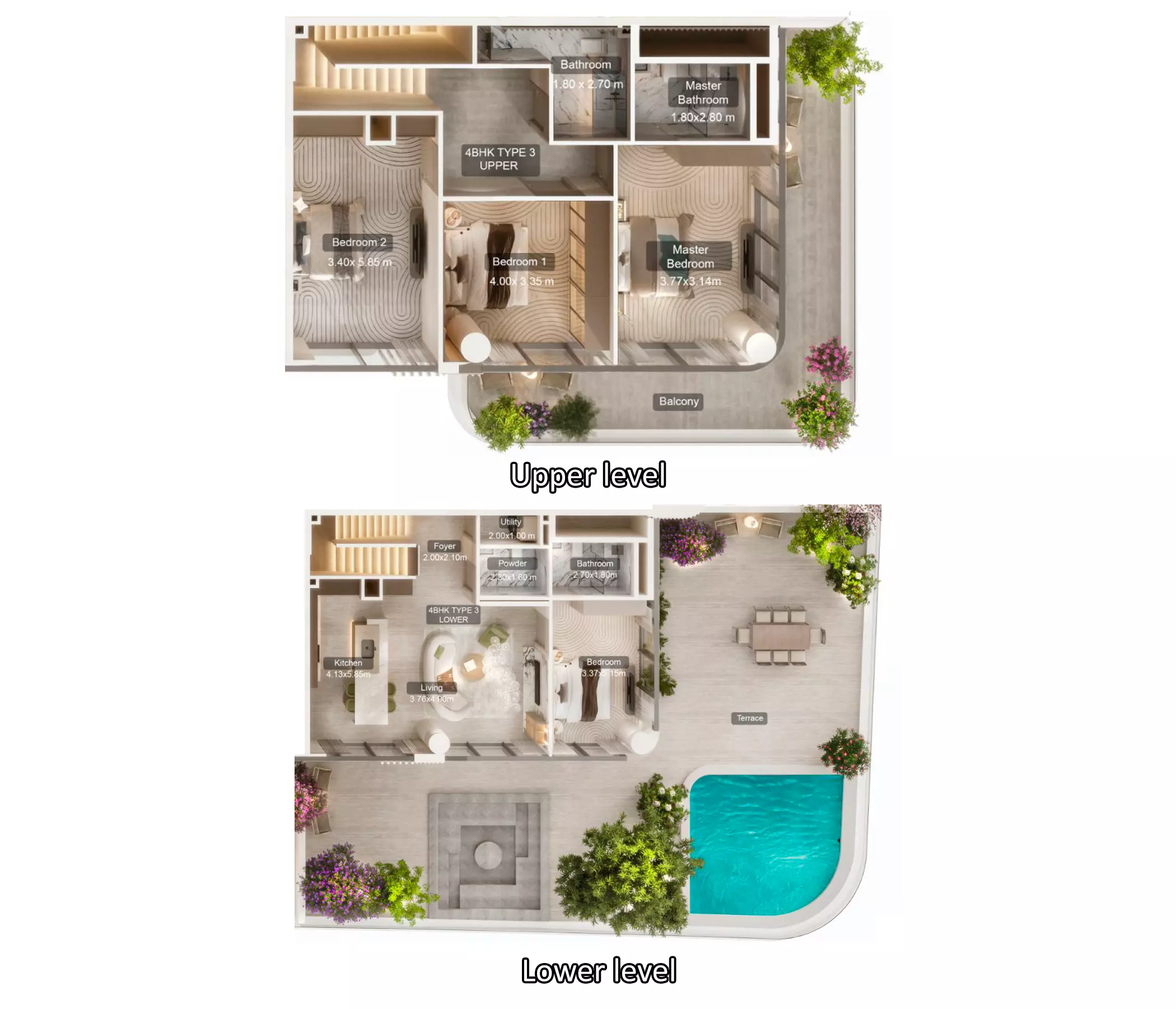 Villa Del Divos Residences — 4BR floor plan