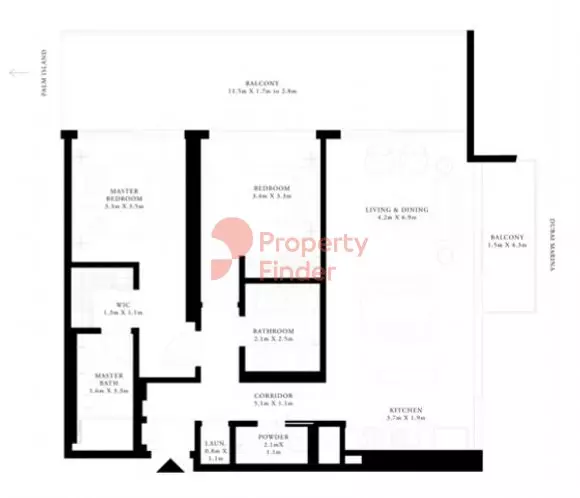 Grand Bleu Tower Unit 07 - Level 10, 2 beds