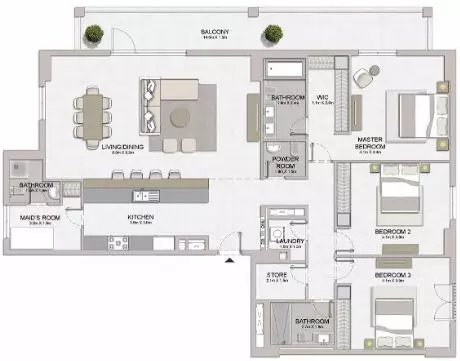 La Sirene Phase1 By Meraas Type 1, 3 beds