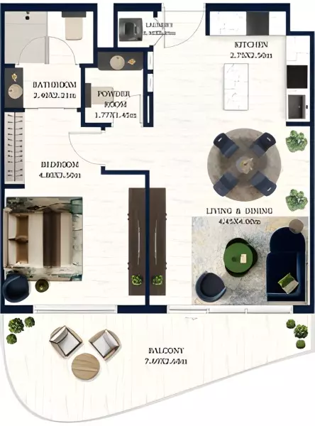 صورة مخطط ارضية الوحدة