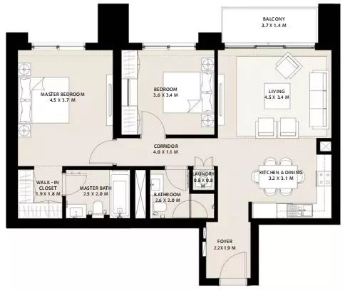 Park Field Type 1.4, 2 beds