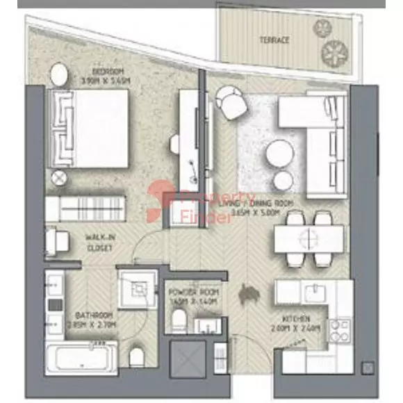The Address Residences Dubai Opera T2-Unit 06,07, 1 bed