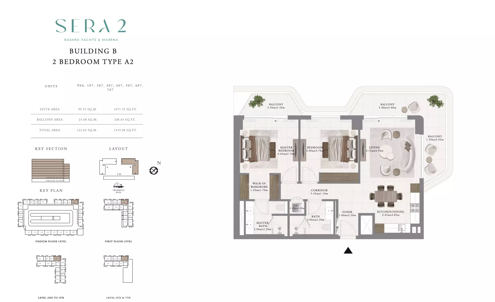 Sera Phase 2 By Emaar Type A2-Building B, 2 beds