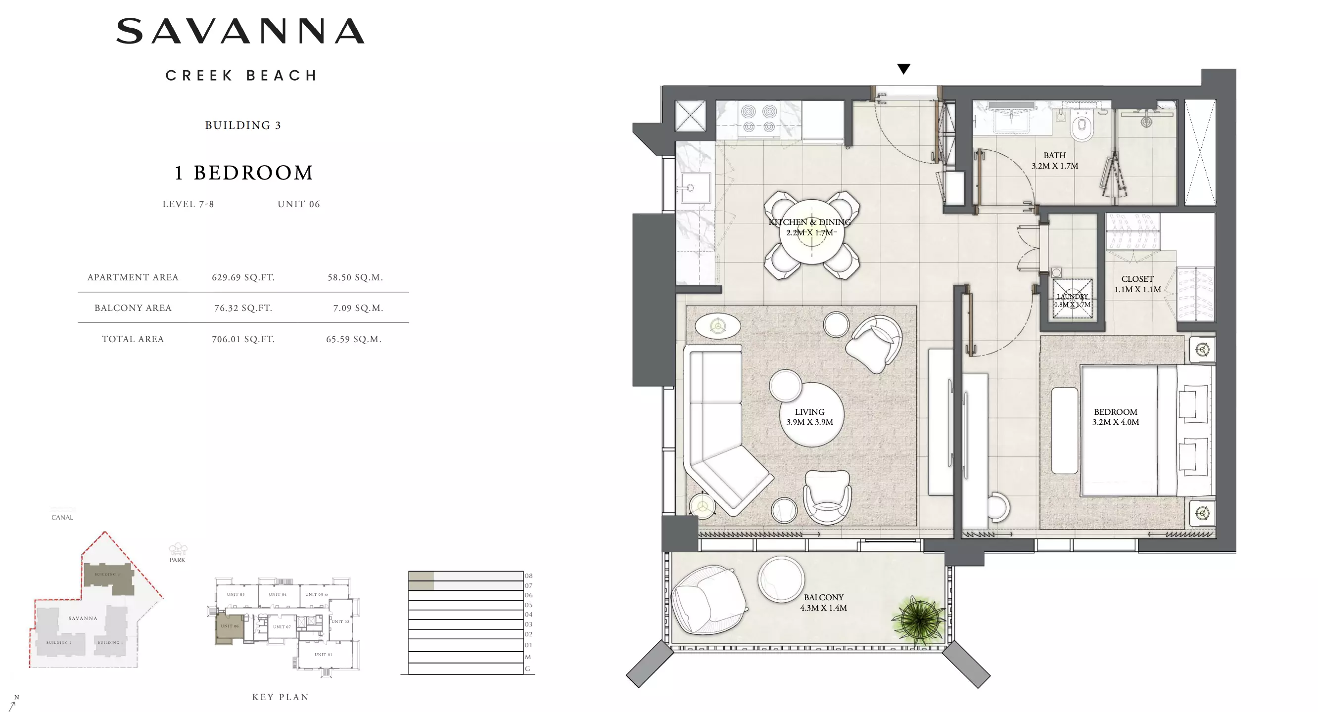 Savanna Level 7-8 - Unit 06, 1 bed