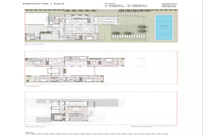 Sobha Siniya Island — 6BR floor plan