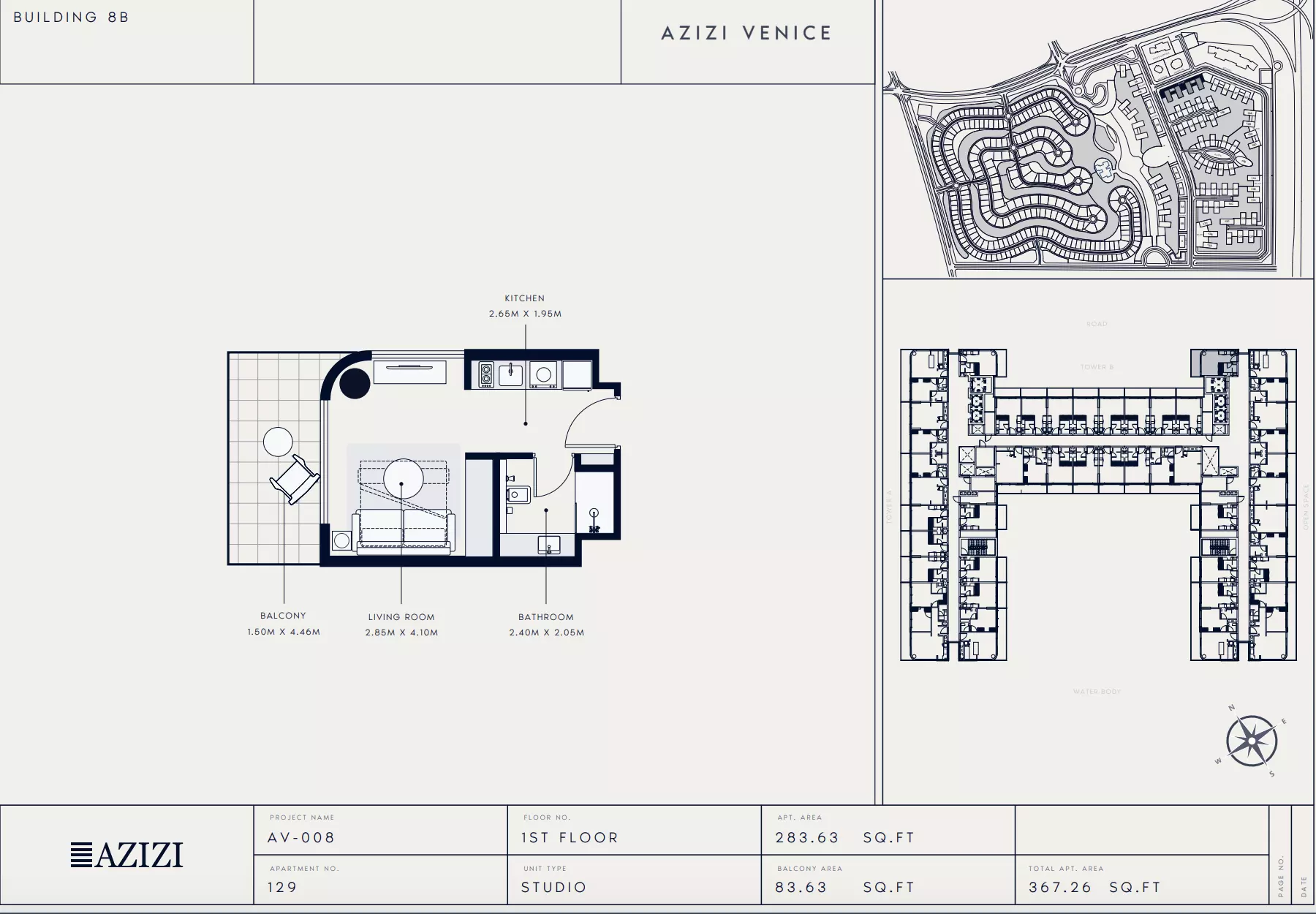 Azizi Venice 8 Type 129-Building B, studio