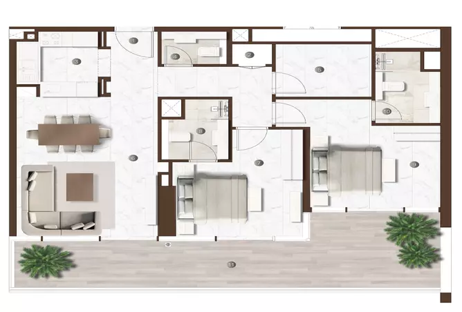 Onda By Kasco — 2BR floor plan