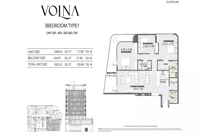 Volna By Kasco — 3BR floor plan