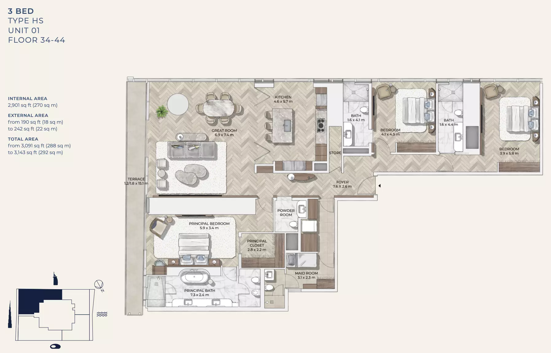 Unit floor plan image