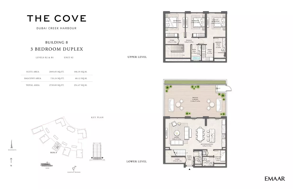 The Cove Phase 2 By Emaar Building 8 - Levels B2 & B1, Unit 02, 3 beds