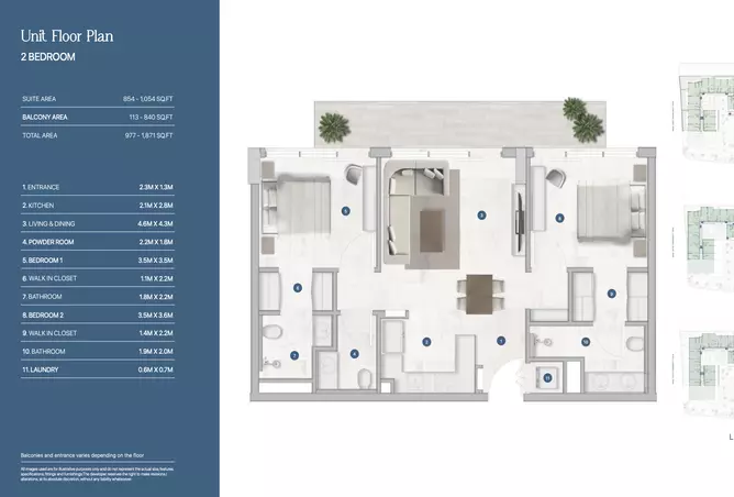Sola Residences — 2BR floor plan