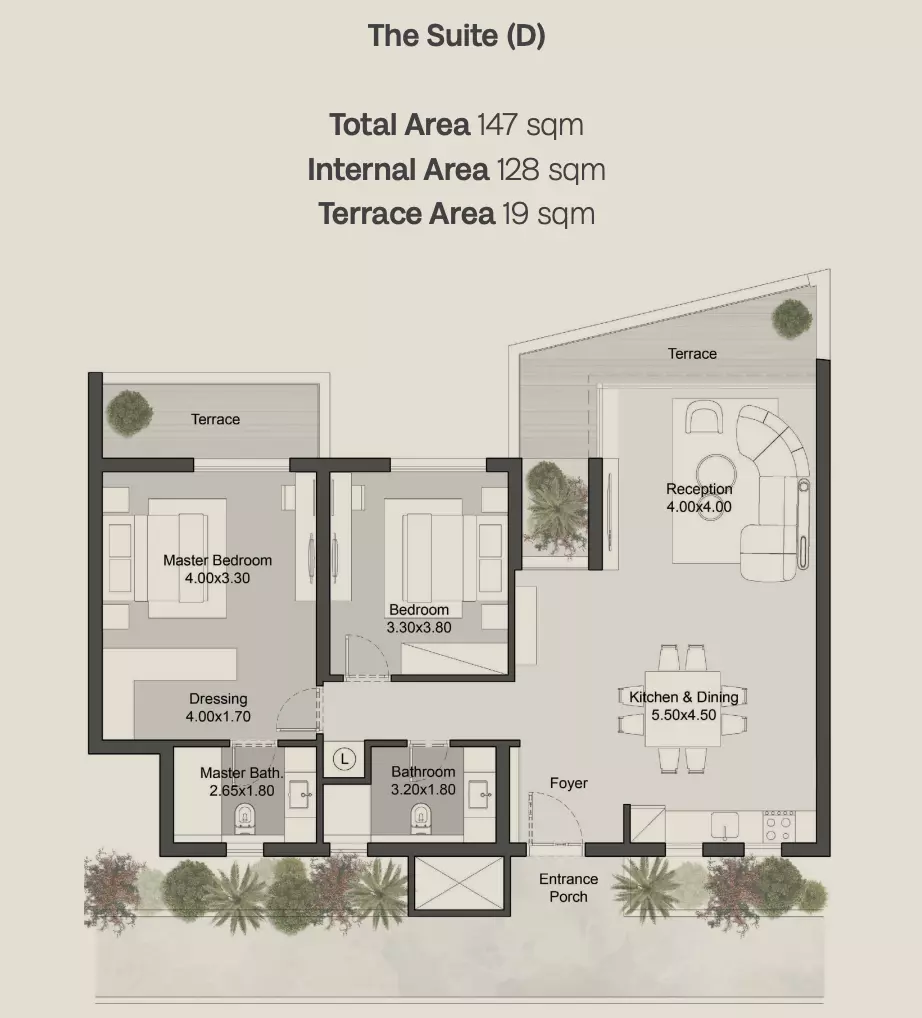 صورة مخطط ارضية الوحدة