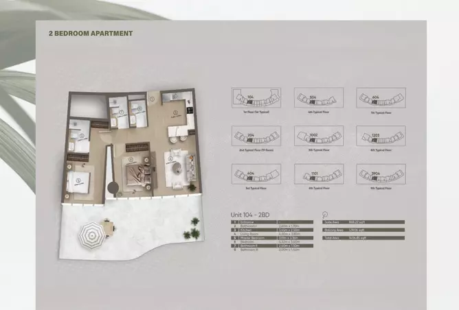 Azure by Lapis — 2BR floor plan